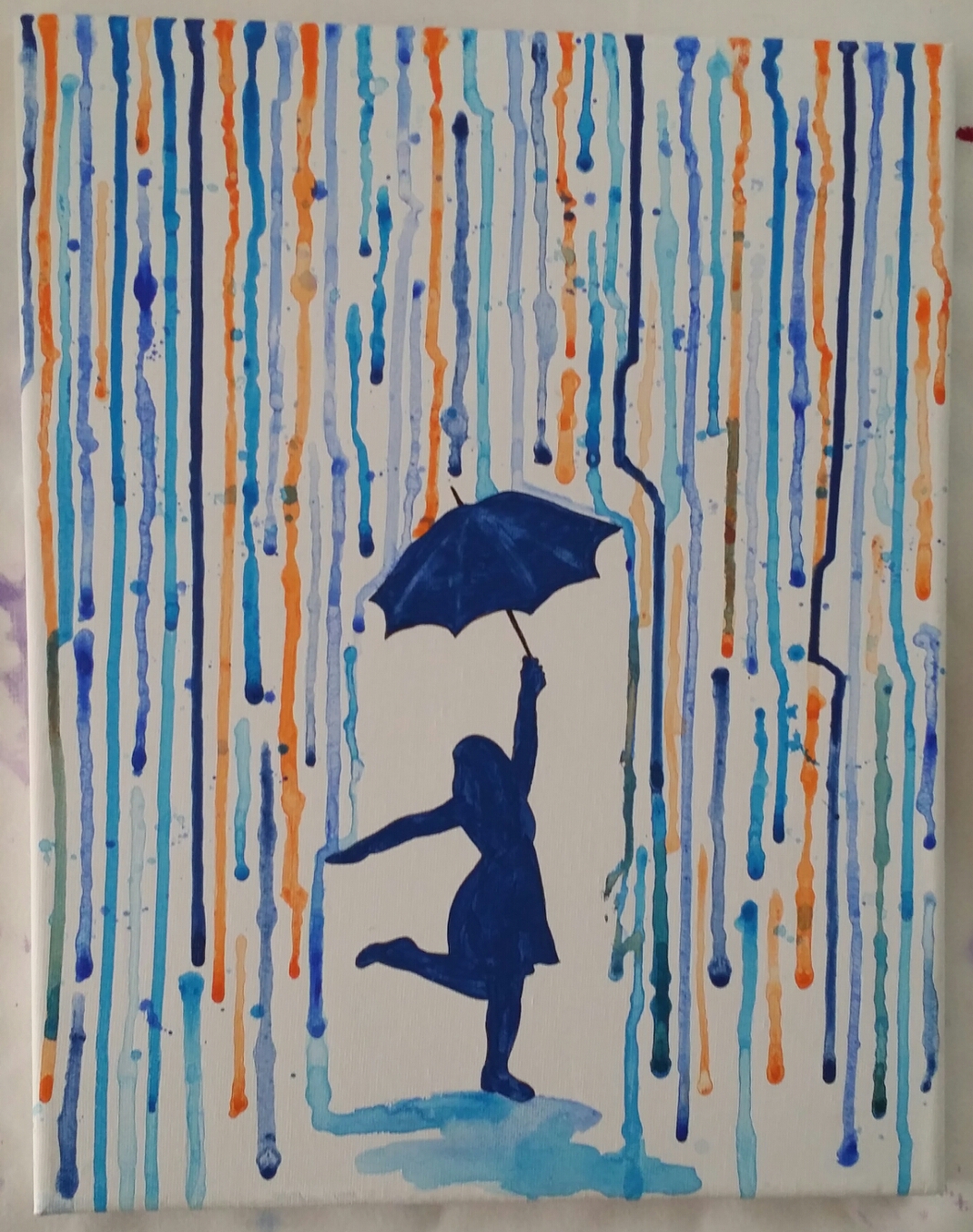 1069x1353 Paint Party April Showers @ Crop A Cabana Liz Paseler Art - April Showers Painting