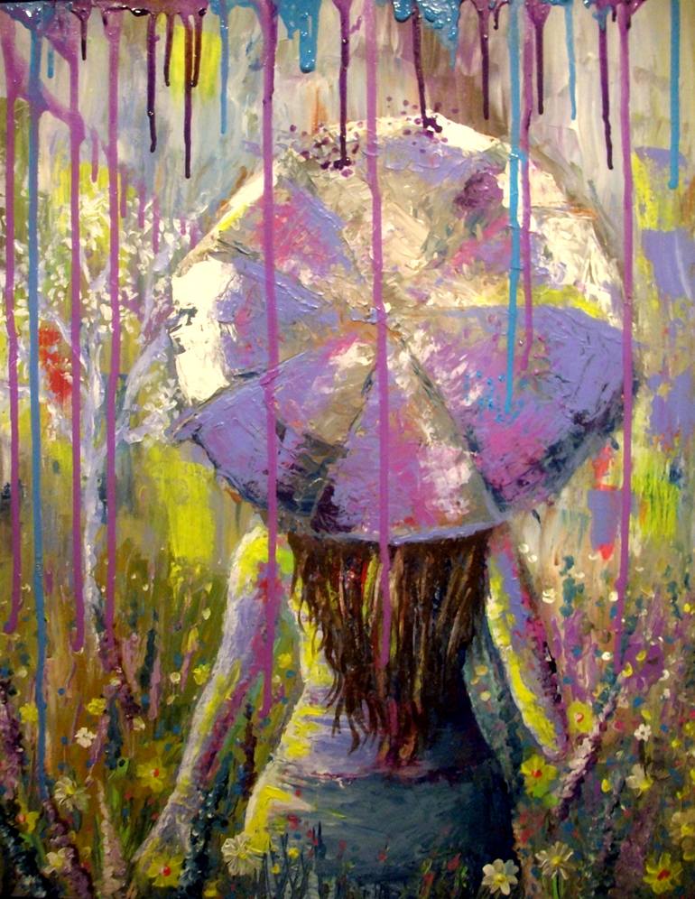 770x996 Saatchi Art April Showers Painting By Michael Alvarez - April Showers Painting