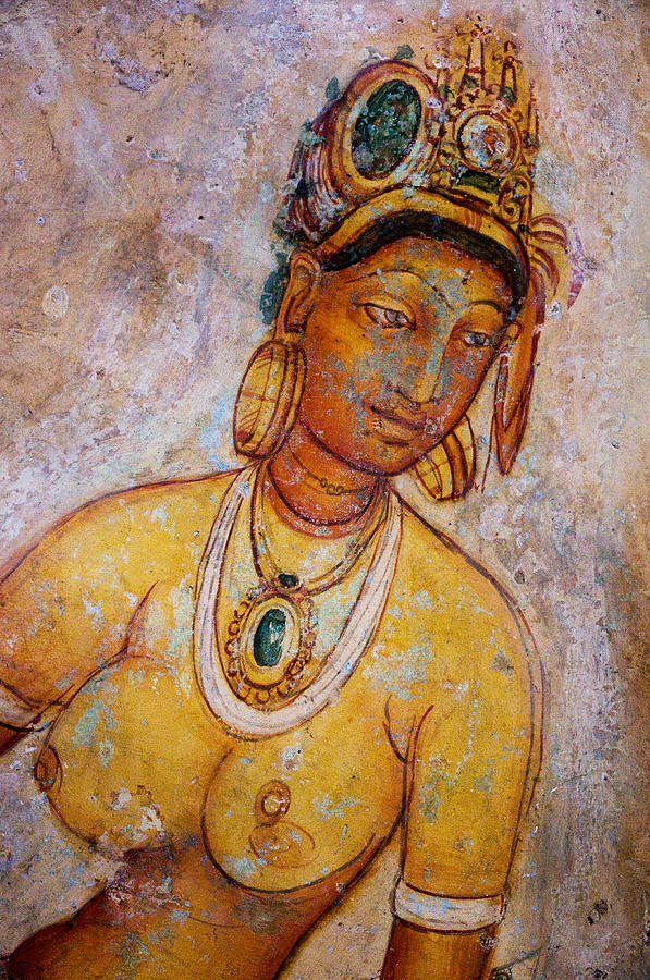 597x900 Graceful Apsara. Sigiriya Cave Painting Photograph By Jenny Rainbow - Apsara Painting