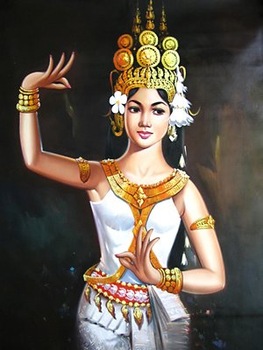 263x350 Apsara Paintings White Pose Ksilks - Apsara Painting