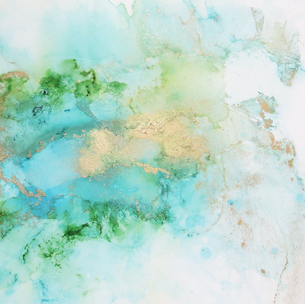 1000x995 New Cayman Jennifer Latimer - Aqua Blue Painting