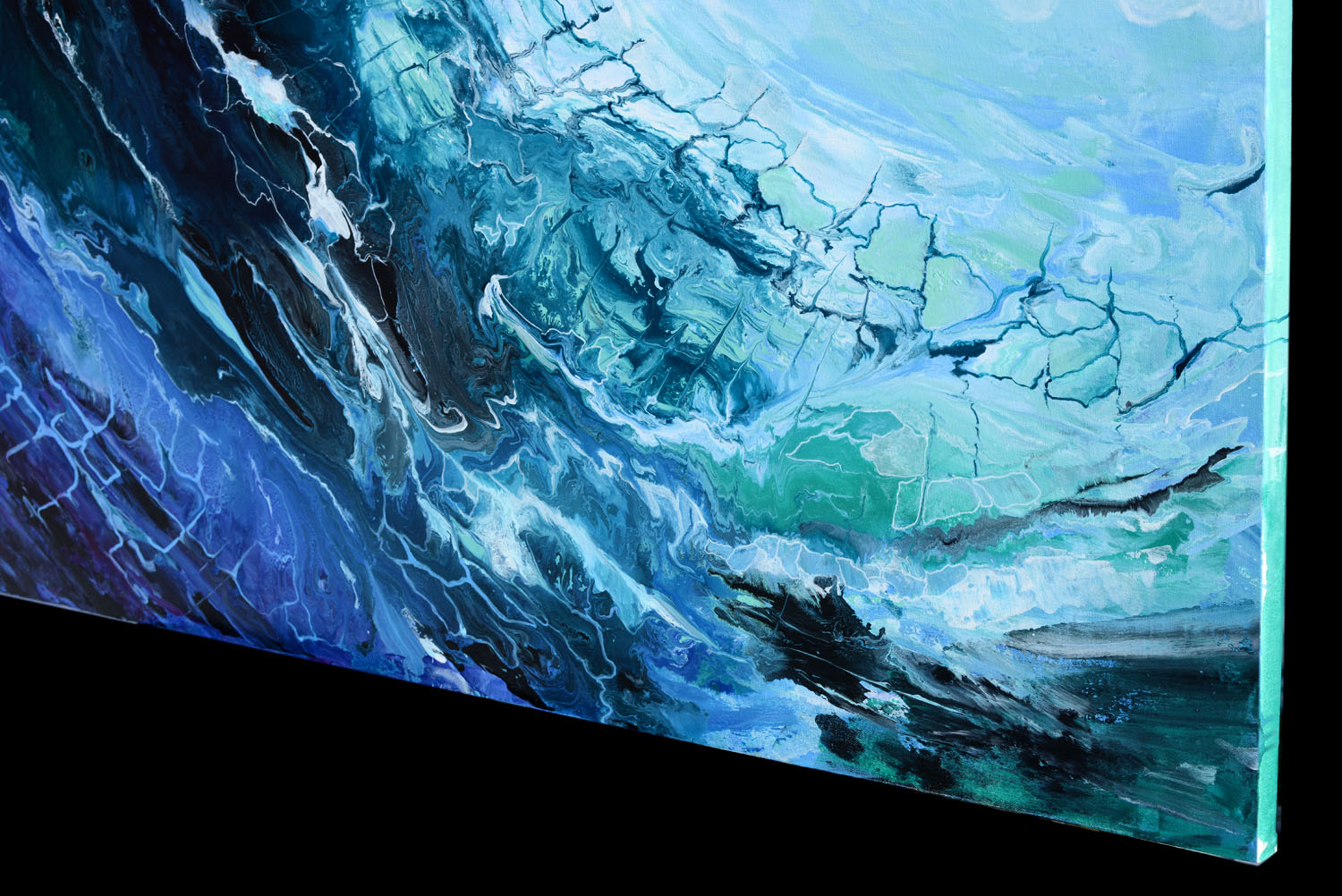 1500x1002 The Island Fluid Abstract Painting Abstract Paintings, Amazing - Aqua Blue Painting