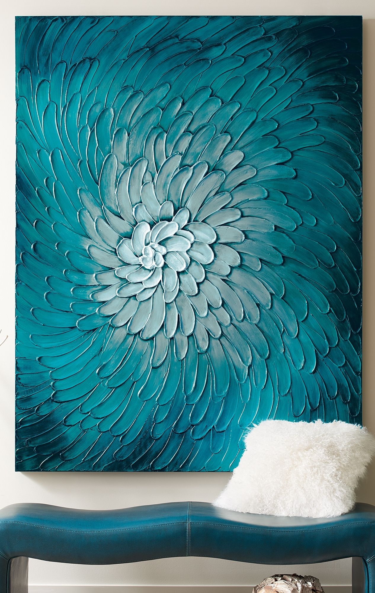 1266x2000 Blue Flora Artwork Flora, Change And Artwork - Aqua Blue Painting