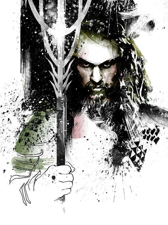 674x900 Aquaman Painting By Unique Drawing - Aquaman Painting
