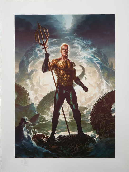 543x724 Aquaman Premium Art Print - Aquaman Painting