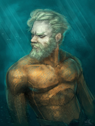 320x427 Fan Art - Aquaman Painting