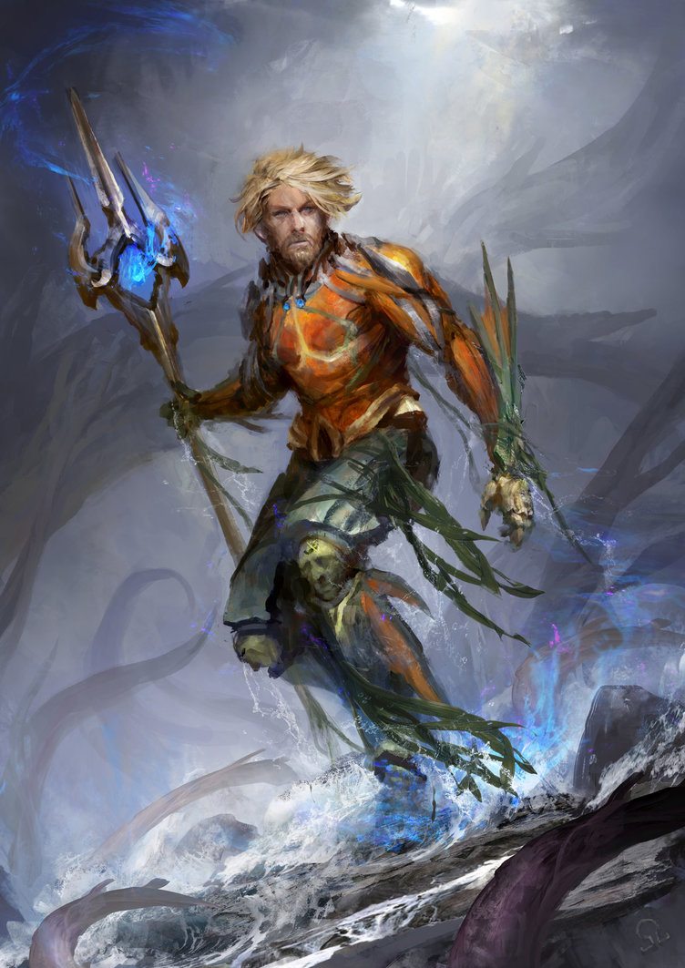 752x1063 Justice League - Aquaman Painting