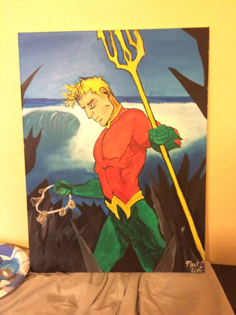 770x1027 Saatchi Art Aquaman Painting By Mark Dejesus - Aquaman Painting