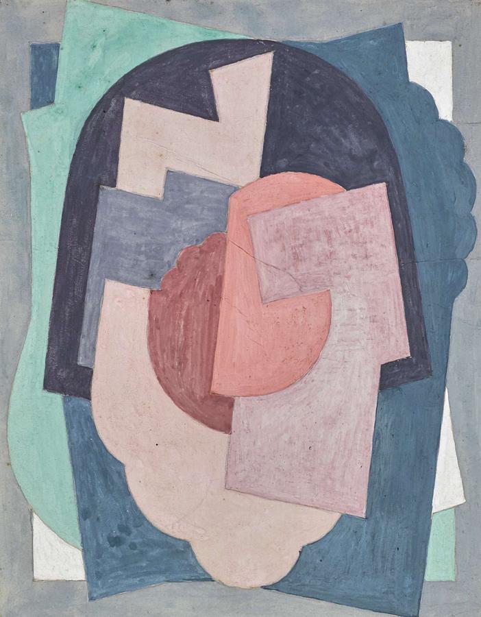 702x900 Mainie Jellett 1897 1944 Abstract Composition Pink And Aquamarine - Aquamarine Painting