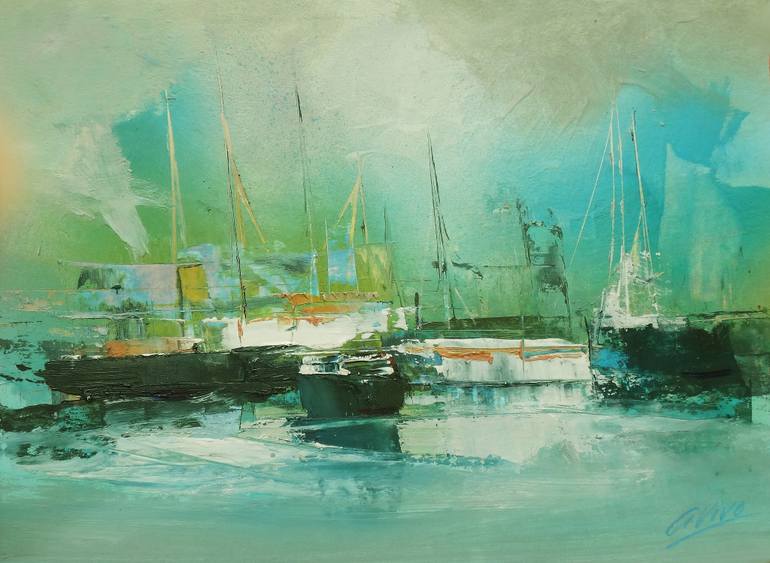 770x563 Saatchi Art 4427 Aquamarine Painting By Andres Vivo - Aquamarine Painting