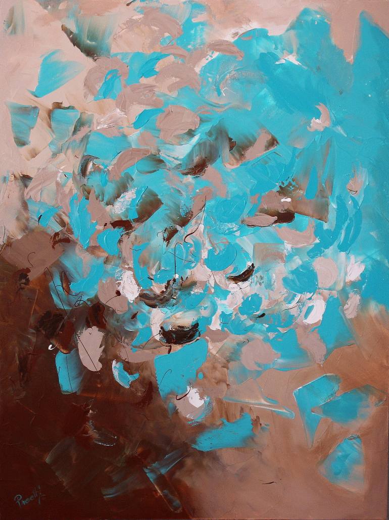 770x1029 Saatchi Art Aquamarine Painting By Preethi Mathialagan - Aquamarine Painting