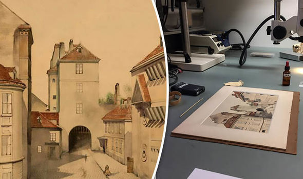 590x350 Unique Adolf Hitler Aquarelle Painting Of Old Vienna Uncovered - Aquarelle Painting