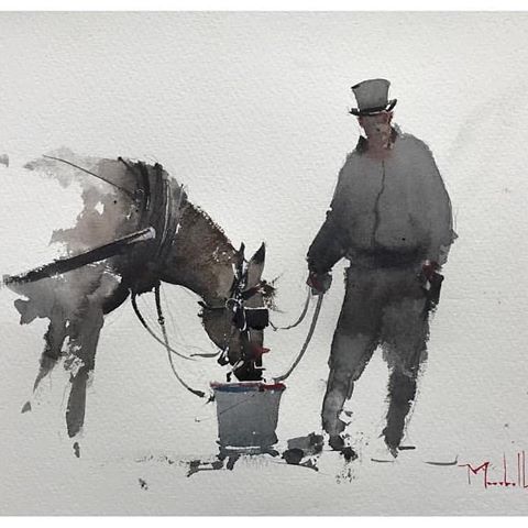 480x480 Watercolor By Daniel Marshall - Aquarelle Painting