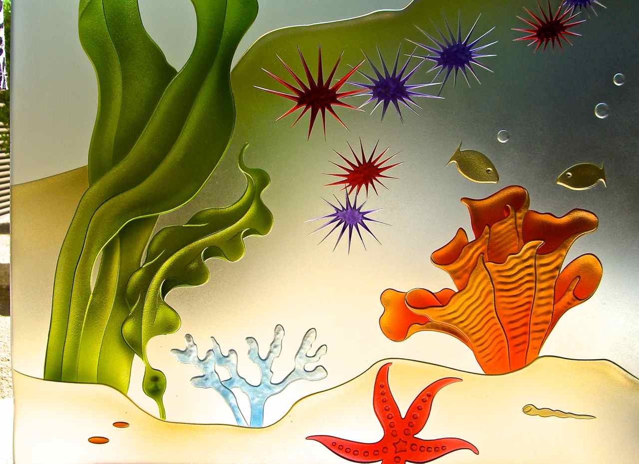 1280x930 Aquarium 3d Private Painted Glass Insert - Aquarium Fish Painting