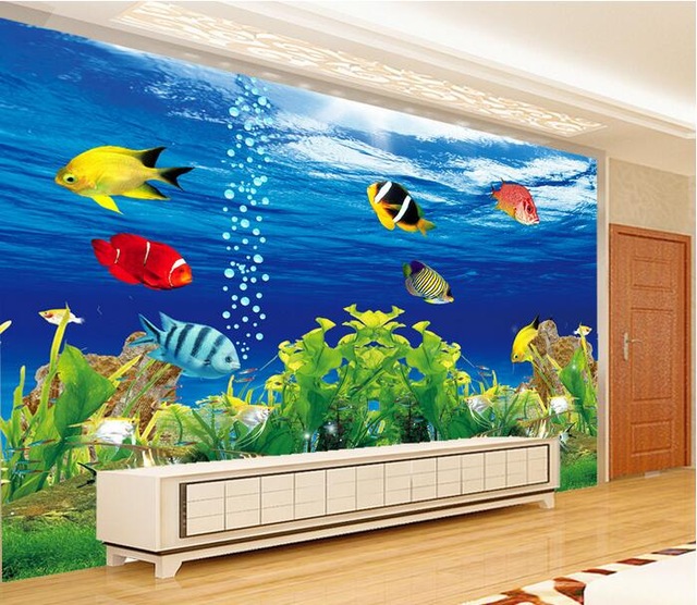 640x556 3d Wallpaper Custom Mural Non Woven Wall Sticker 3 D Marine - Aquarium Painting