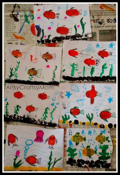 236x345 Finger Painting - Aquarium Painting For Kids