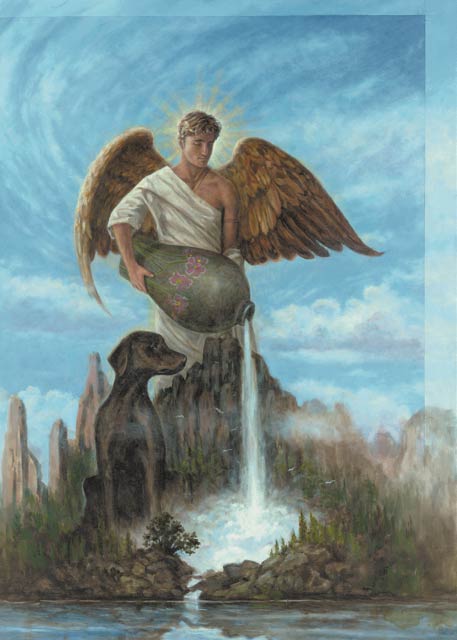 457x640 Dog Aquarius Art Print - Aquarius Painting