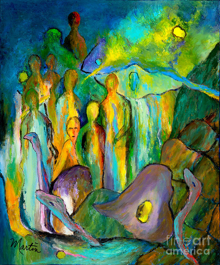 750x900 The Age Of Aquarius Painting By Larry Martin - Aquarius Painting