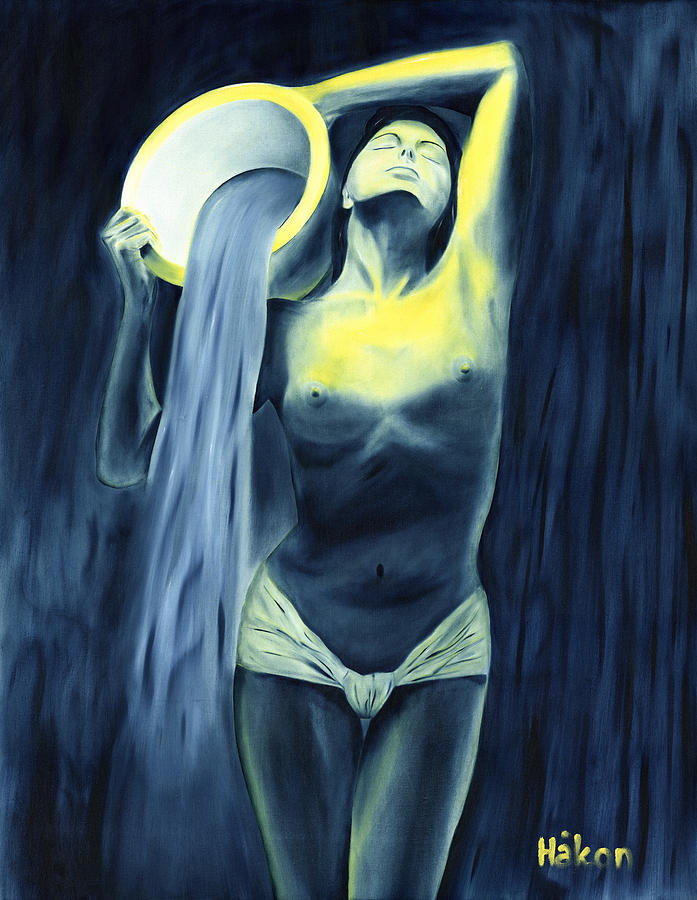 697x900 Aquarius Painting By Hakon Soreide - Aquarius Painting