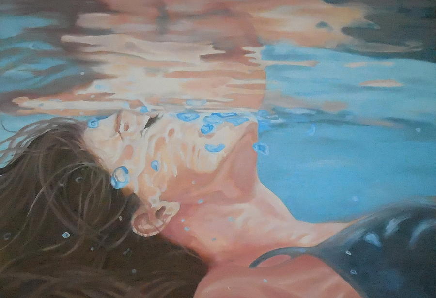 900x615 Aquatic Sleep Painting By Roncea Eliza - Aquatic Painting