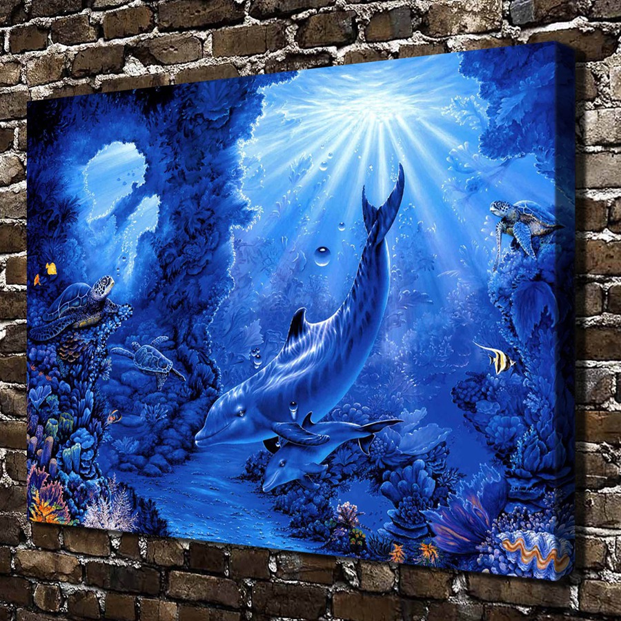 900x900 A0660 Belinda Leigh Cathedral Tranquility Aquatic.hd Canvas Print - Aquatic Painting