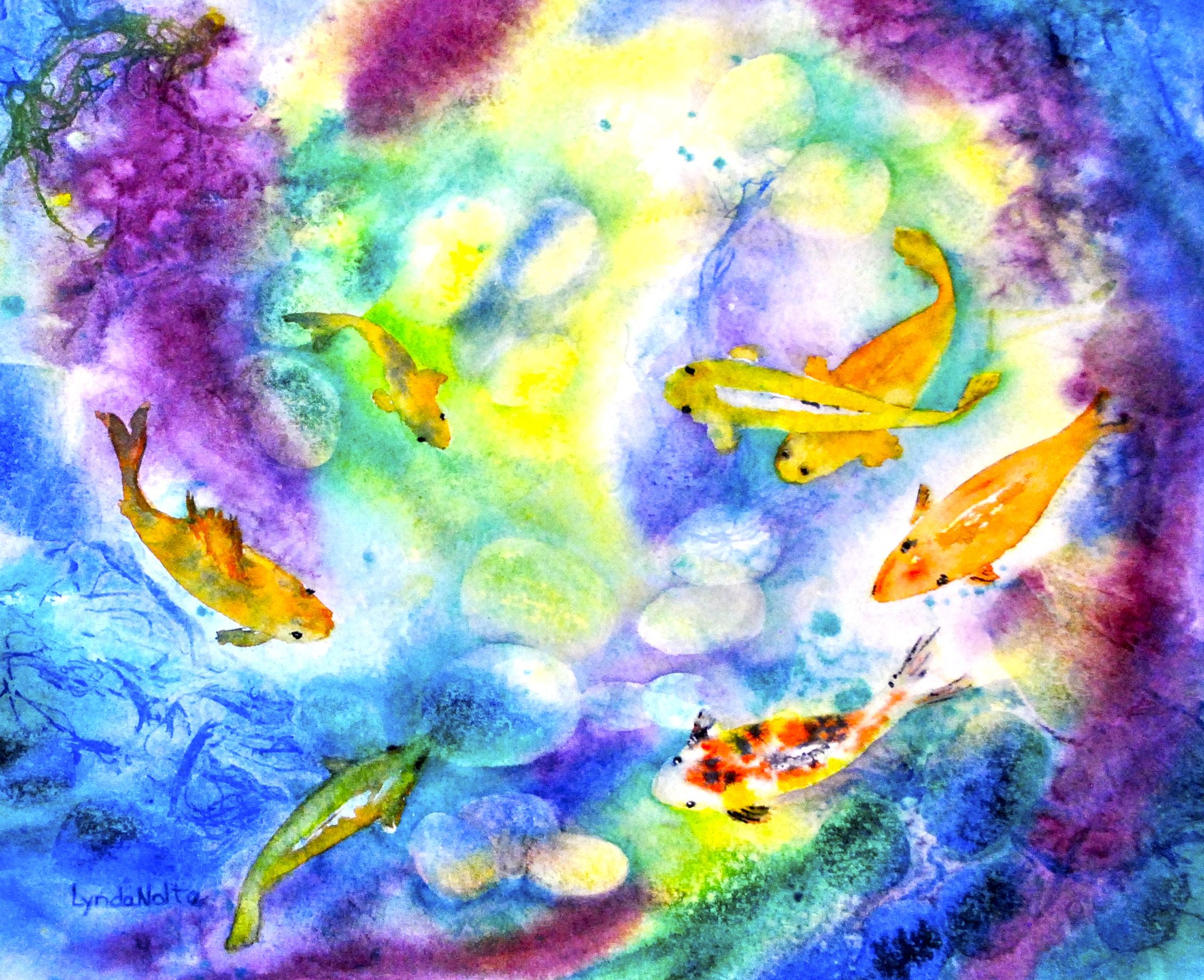 2264x1843 Watercolor Aquatic Painting By Lynda Nolte @ - Aquatic Painting