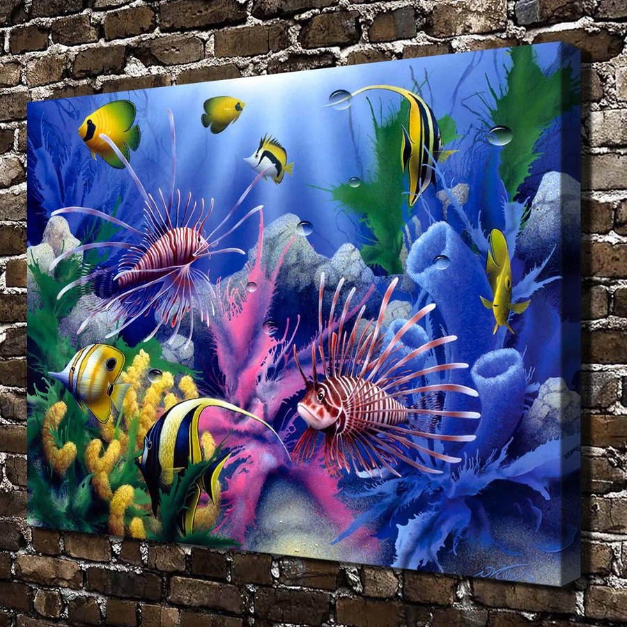 Aquatic Painting at PaintingValley.com | Explore collection of Aquatic ...