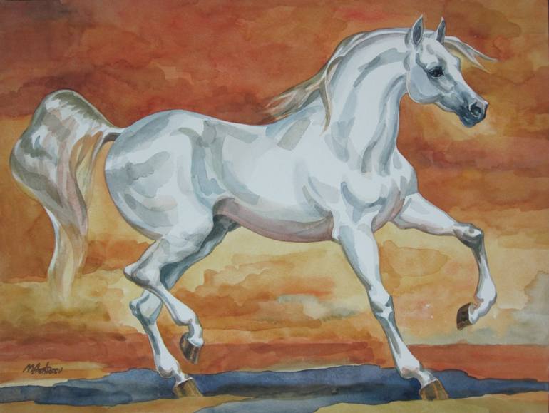 Arabian Horse Painting at PaintingValley.com | Explore collection of ...