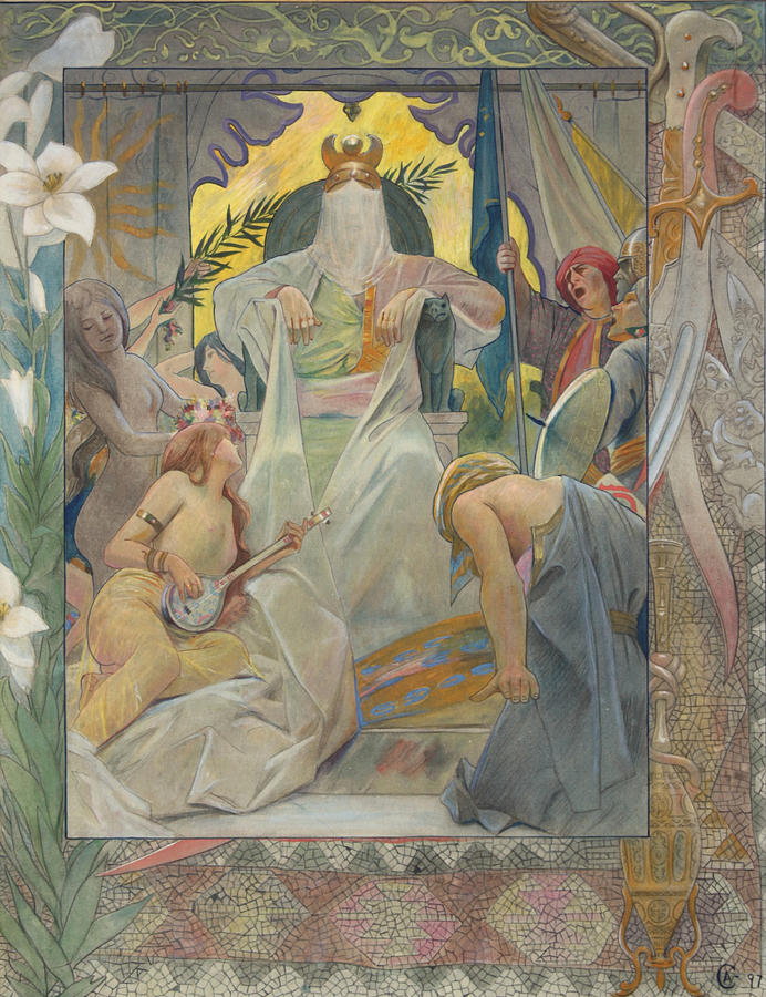 692x900 Arabian Nights By Andre Castaigne Painting By Antique Art - Arabian Nights Painting