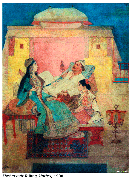 442x600 The Arabian Nights And The Web Of Stories - Arabian Nights Painting