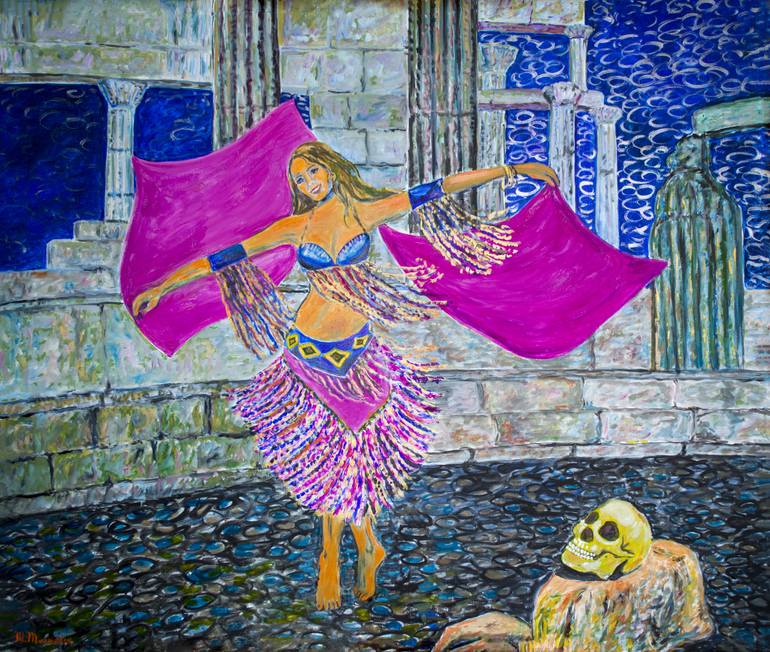 770x652 Saatchi Art Arabian Dancer Painting By Maria Mouriadou - Arabian Painting