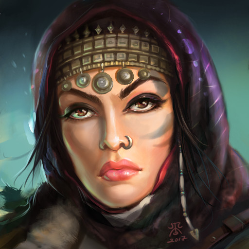512x512 Artstation - Arabic Woman Painting
