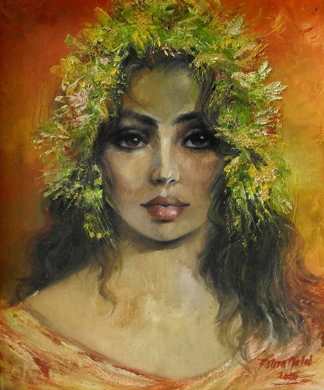 664x800 Fotna Galal Al Kahila Fotna Galal Galleries - Arabic Woman Painting