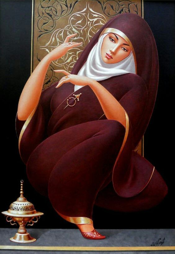564x819 Pin By Y Mostafa - Arabic Woman Painting