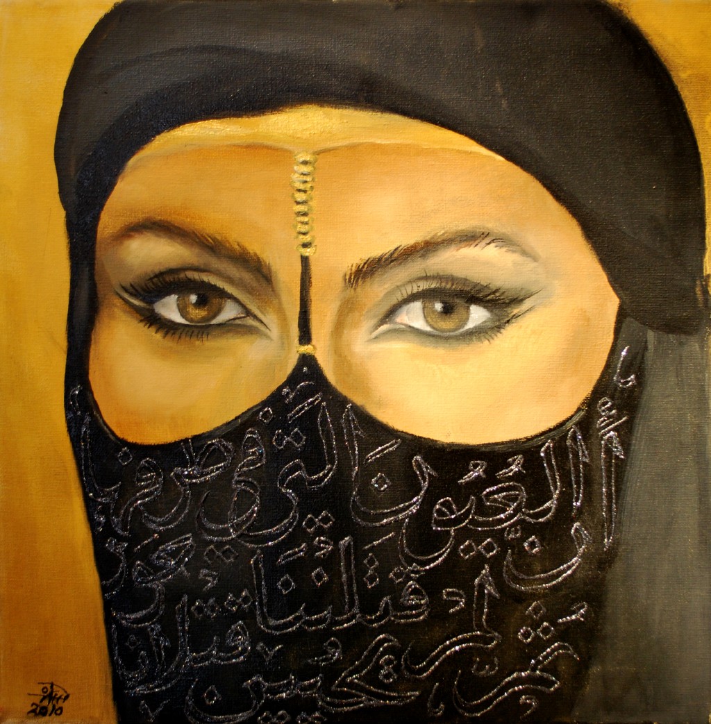1024x1043 Arabian Eyes By Thetulip - Arabic Woman Painting