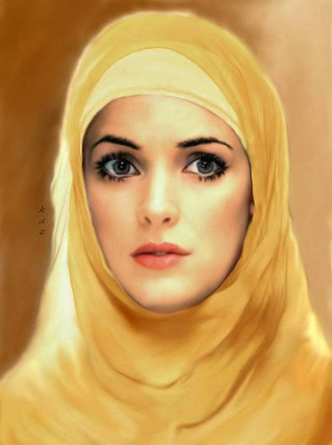 373x500 Arabic Woman Portrait Painting - Arabic Woman Painting