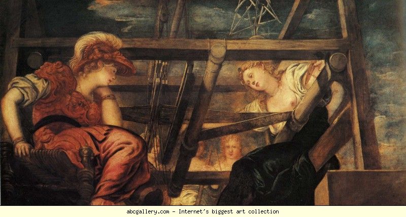 800x429 Jacopo Robusti, Called Tintoretto. Athena And Arachne. - Arachne And Athena Painting