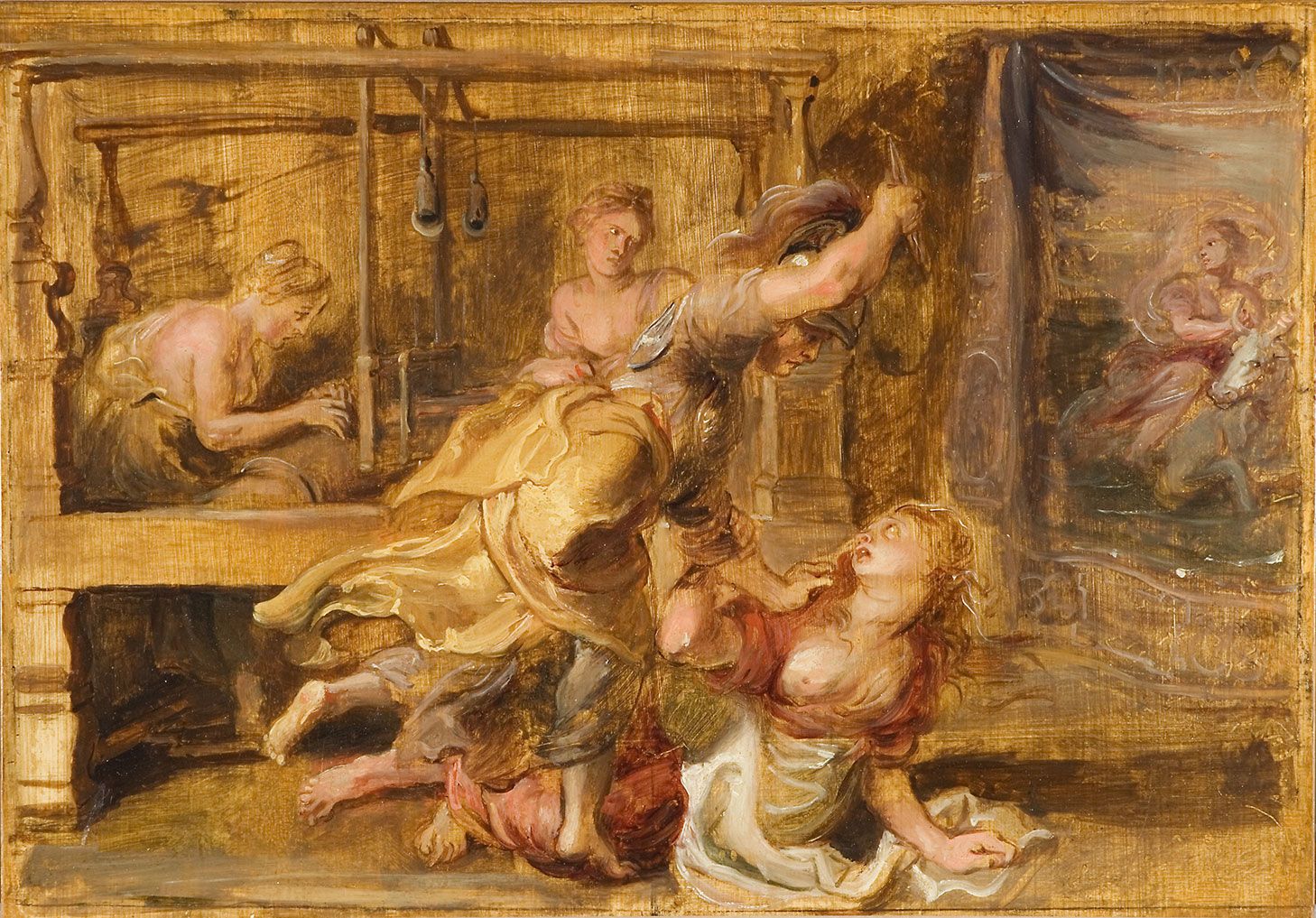 1458x1017 Pallasndrachne, Peter Paul Rubens, 1636 37. This Is - Arachne And Athena Painting