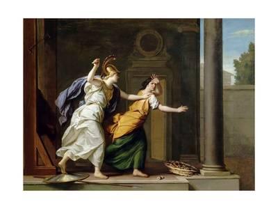 400x300 Minerva And Arachne Giclee Print By Antoine Houasse - Arachne Painting