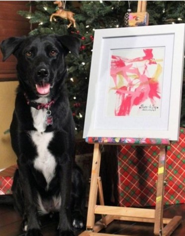 372x474 Arbor The Artistic Painting Pooch Cuteness Overflow - Arbor The Painting Dog