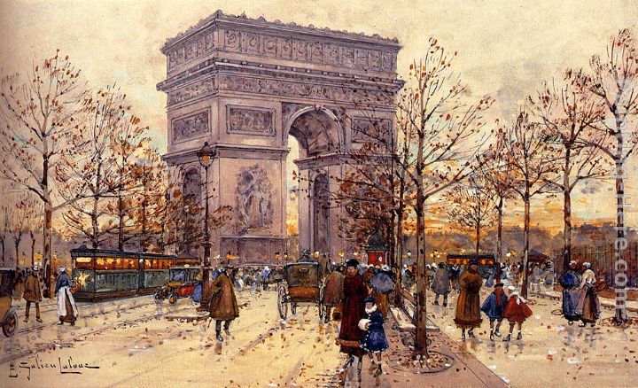 720x438 Eugene Galien Laloue Arc De Triomphe Painting Anysize 50% Off - Arc De Triomphe Painting