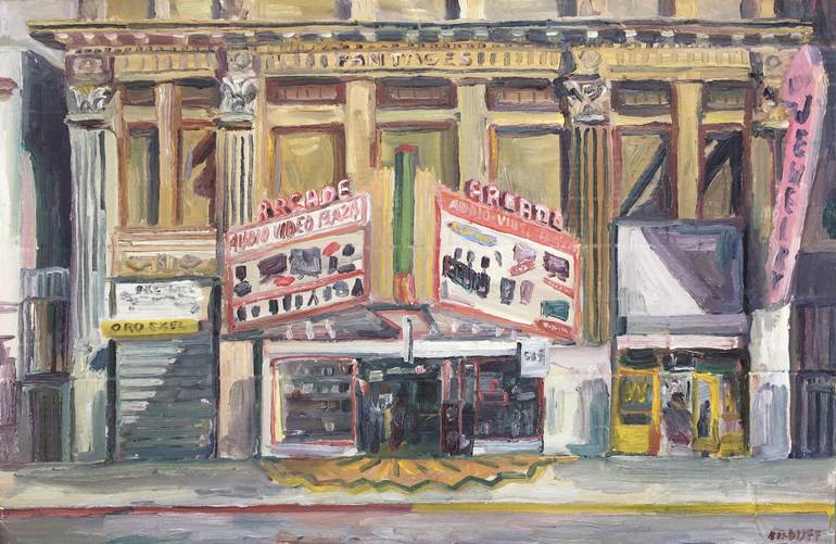770x501 Saatchi Art Arcade Theater Downtown Los Angeles Painting By John - Arcade Painting