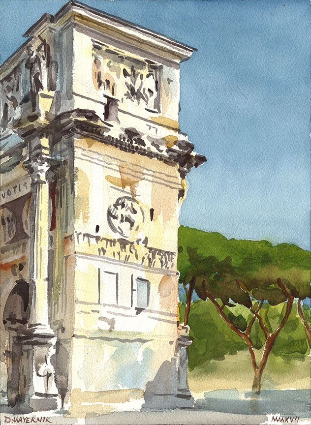 632x864 Plein Air Italy - Arch Painting
