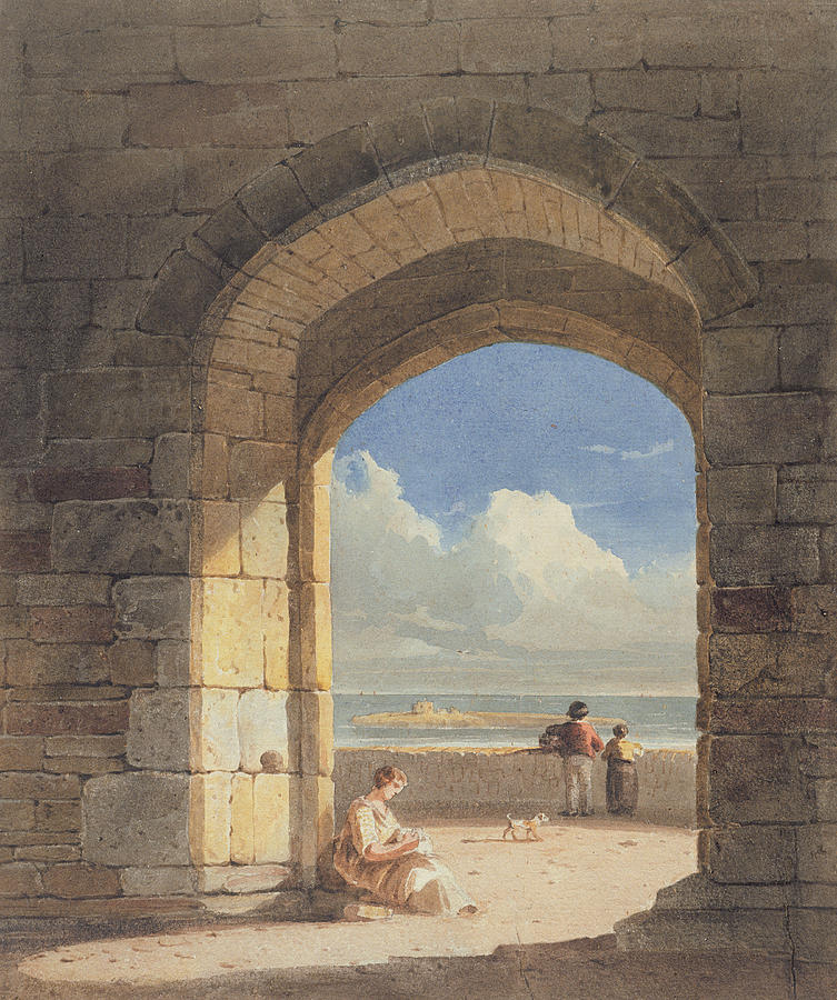 753x900 An Arch At Holy Island - Arch Painting