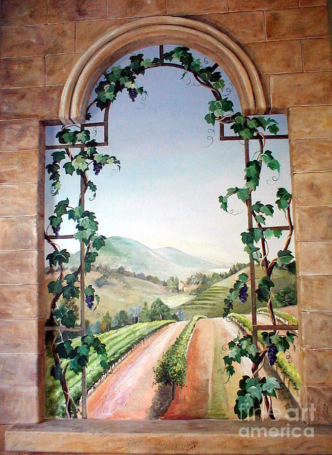 656x900 Tuscan Arch Painting By Barbara Wilson - Arch Painting