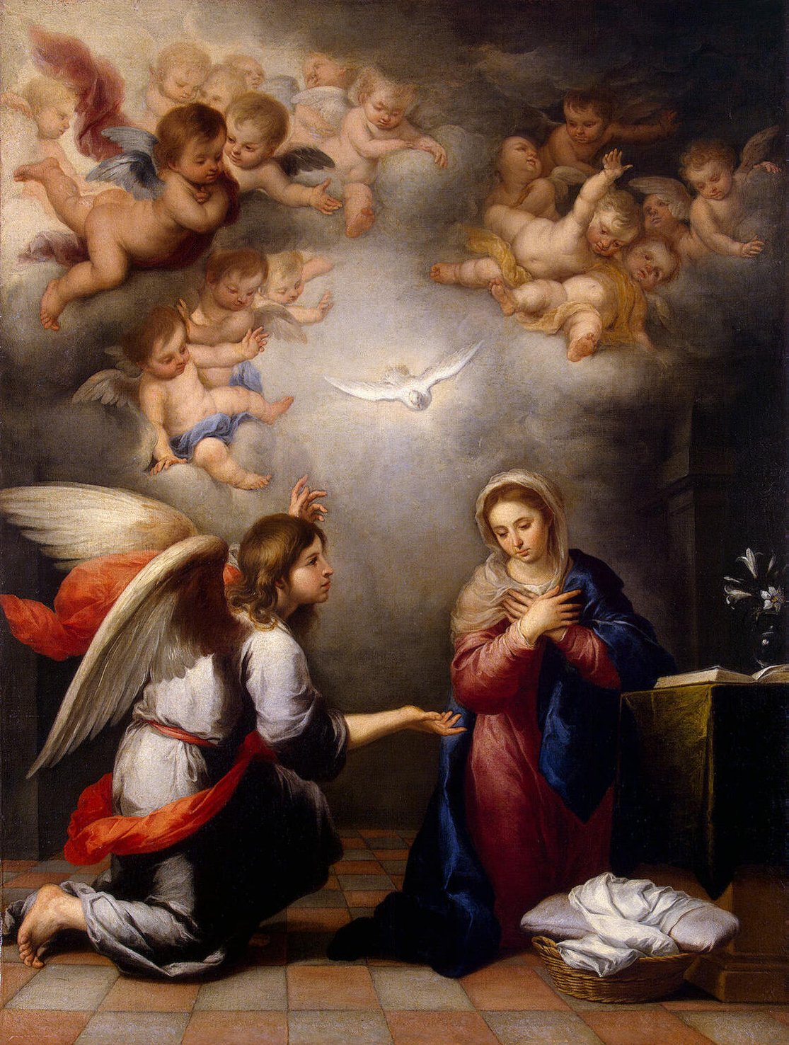 1115x1476 Painting Annunciation (Gabriel The Archangel) Quis Ut Deus - Archangel Gabriel Painting