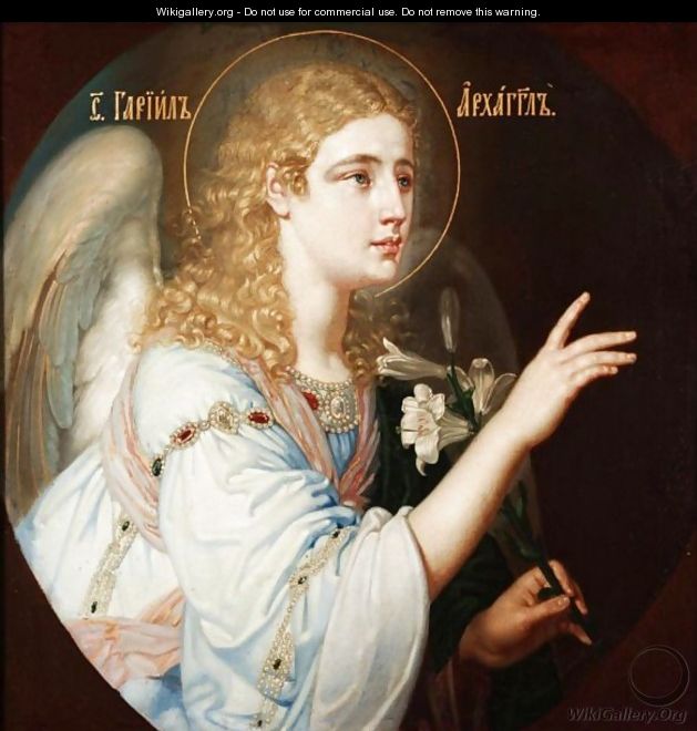 629x660 The Archangel Gabriel - Archangel Gabriel Painting