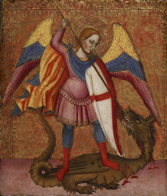575x674 Archangel Michael Slaying The Dragon The Walters Art Museum - Archangel Michael Painting