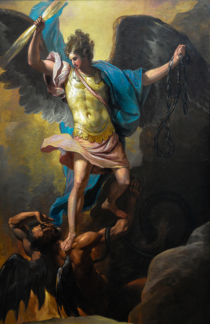 415x640 Painting St Michael And Satan Quis Ut Deus - Archangel Michael Painting