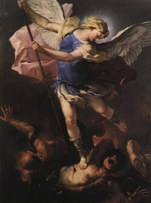 500x670 Luca Giordano - Archangel Painting